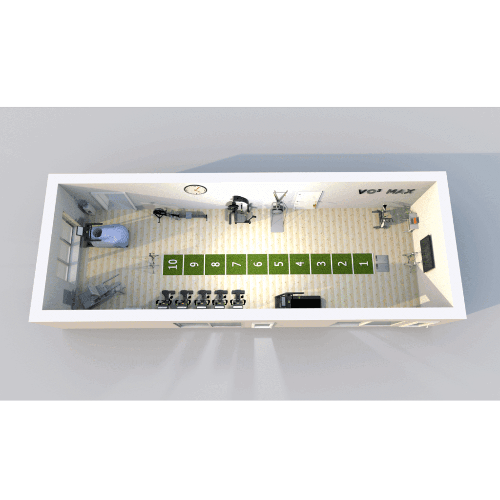 Photo d'un plan 3D d'un cabinet de kiné réalisé par Athlex