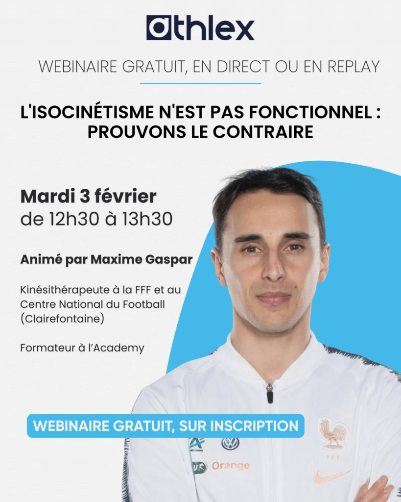 Webinaire gratuit Maxime Gaspar Athlex isocinétisme