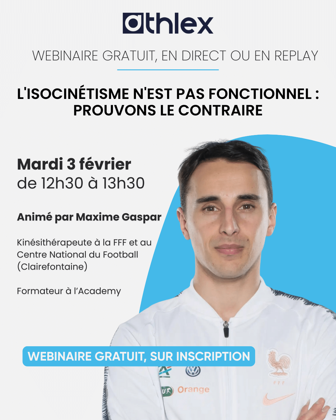 Webinaire gratuit Maxime Gaspar Athlex isocinétisme