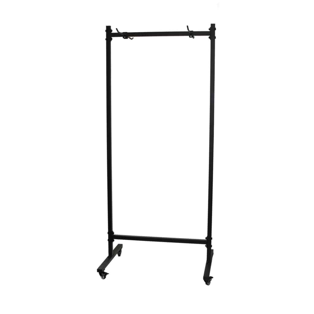rack de stockage de tapis à roulettes
